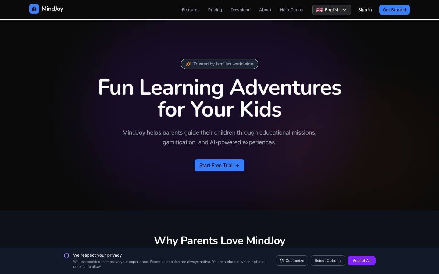 MindJoy — educational platform for kids